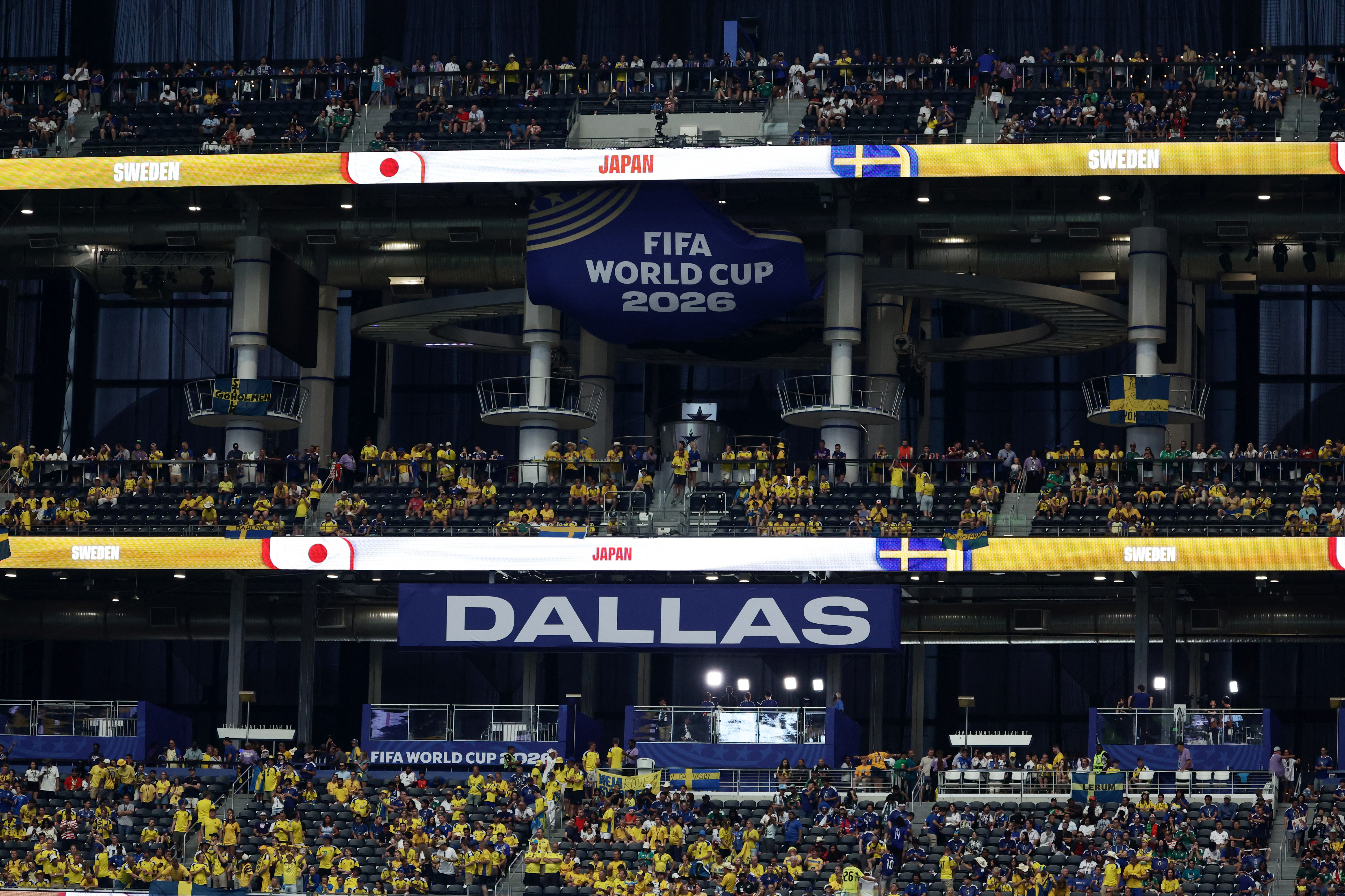 World Cup curtains go up at AT&T Stadium to block sun glare – NBC
