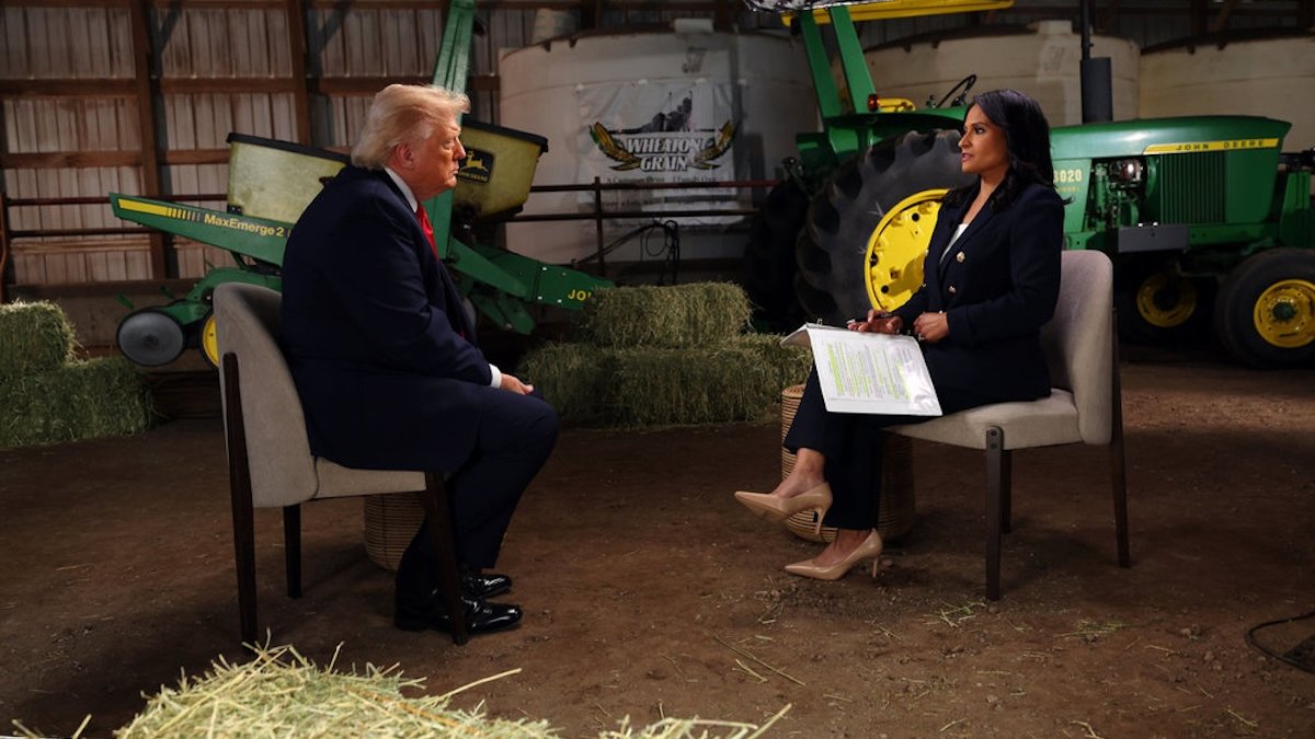 Trump storms out of 'Meet the Press' interview after clash over election claims, DOJ fund