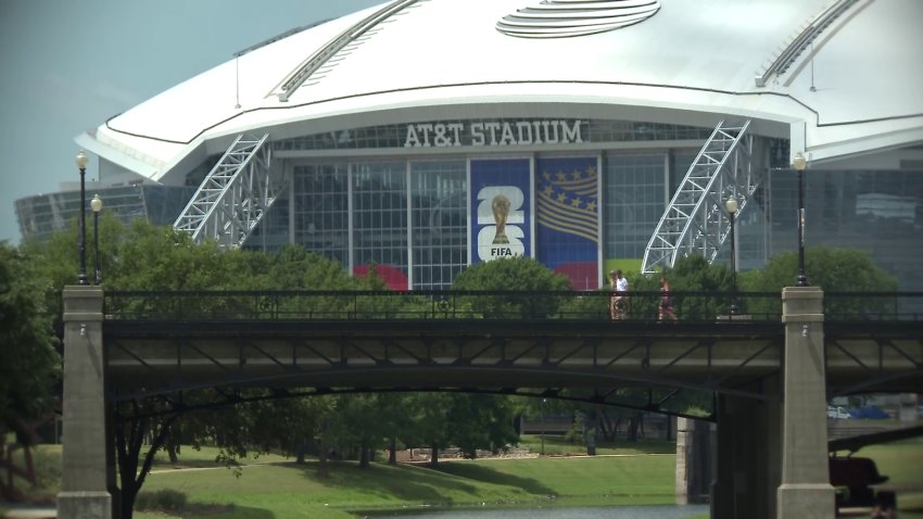 AT&T Stadium in Arlington dressed as Dallas Stadium for the 2026 FIFA World Cup.