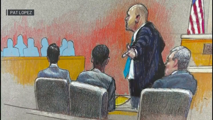 A sketch of the Karmelo Anthony murder trial.