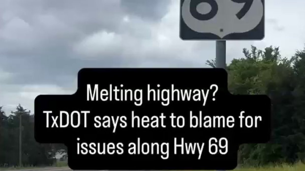 Drivers report “melting road” in Hunt County