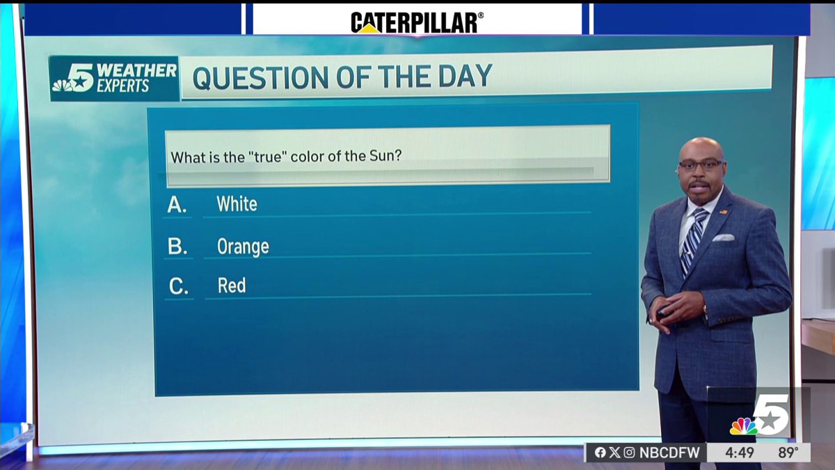 Weather Quiz: What is the true color of the Sun?