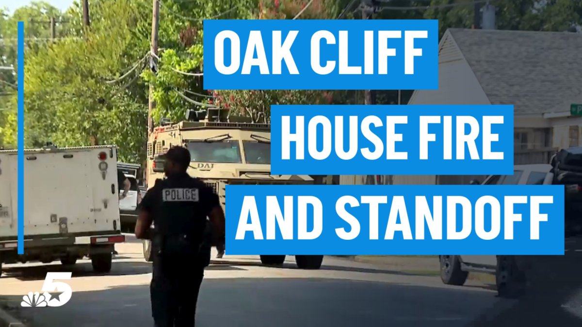 Dallas man dead after barricading himself inside home, setting house on fire