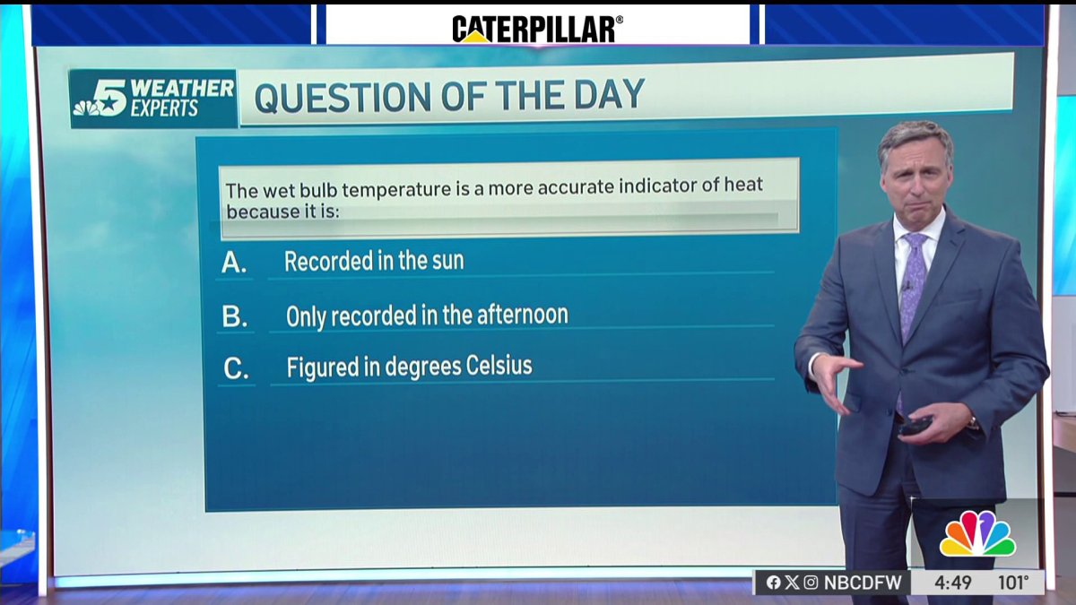 Weather Quiz: Why is the wet bulb temperature a good indicator of heat?