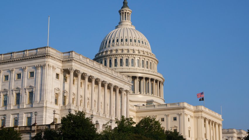 The afternoon sun shines on the U.S. Capitol Building on July 1, 2026, in Washington, D.C.