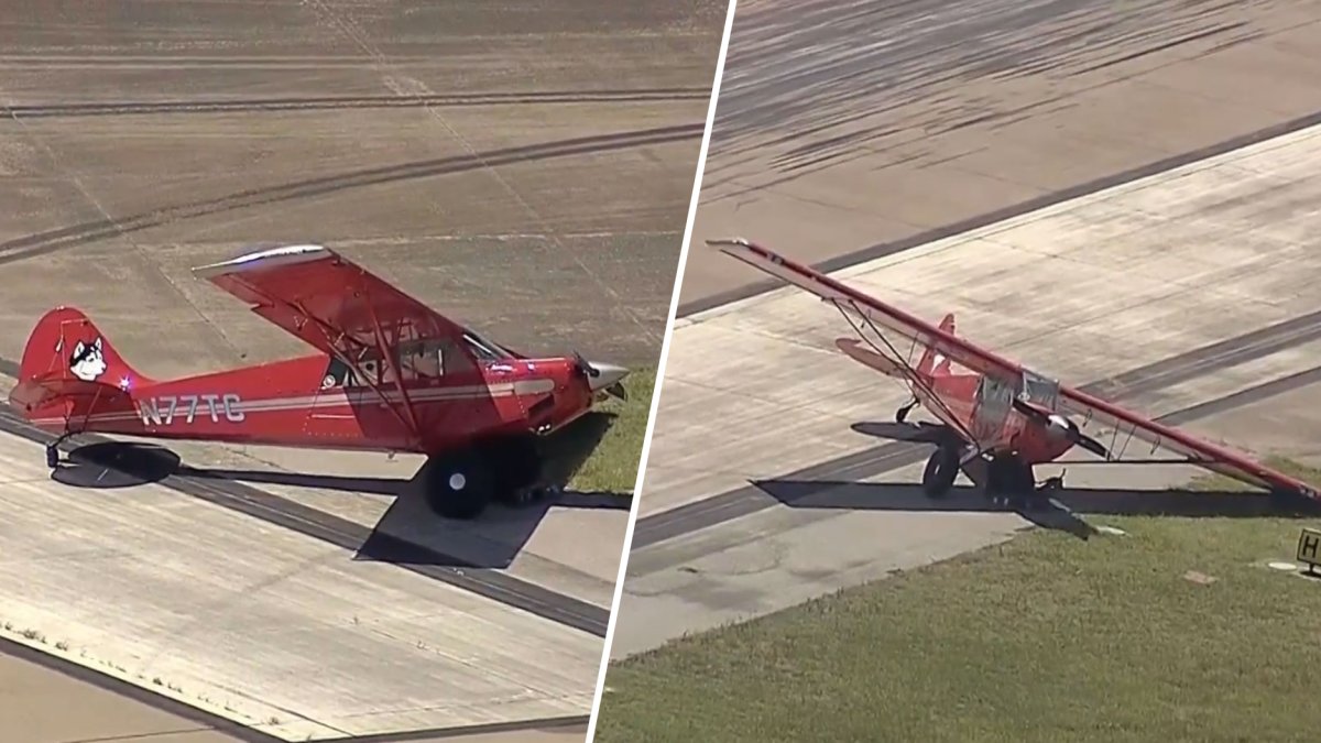 Pilot OK after plane veers off Arlington runway