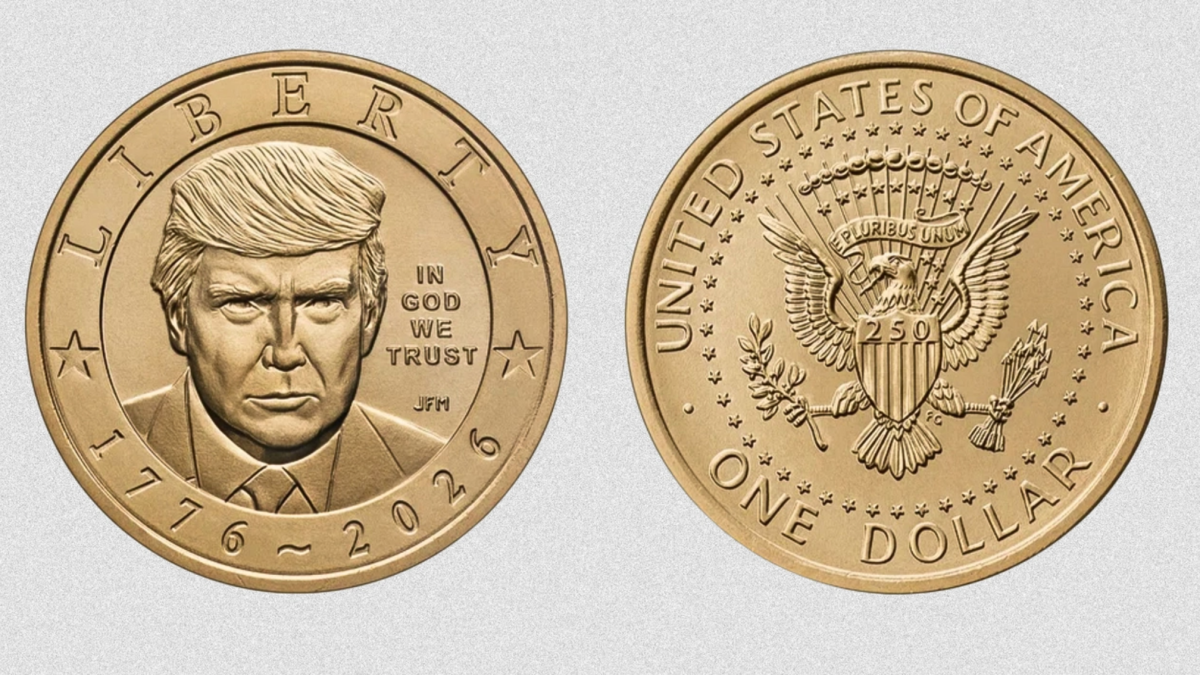 Heads or tails? $1 coin with Trump's face and gold finish goes on sale
