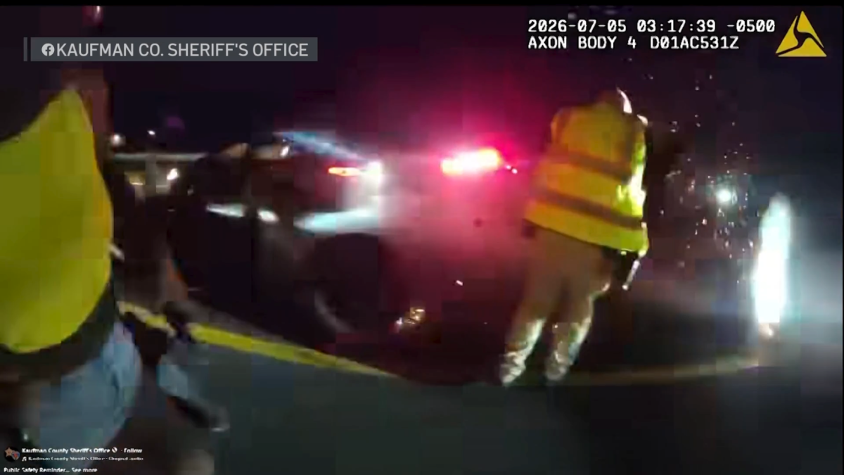 Video shows close call for motorists, police as driver slams into stopped patr...