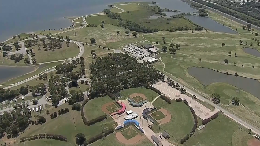 Lake Park in Lewisville, Texas, Friday, July 10, 2026.