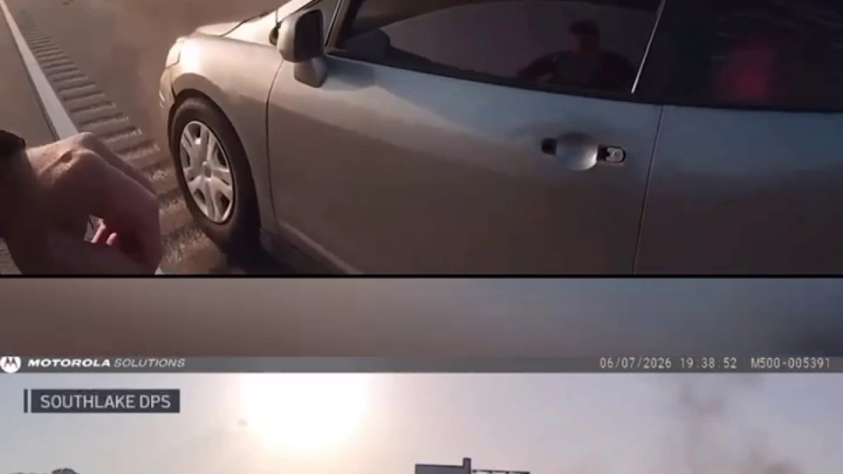 Southlake officer saves man from burning car