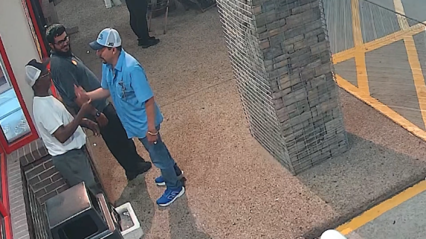 Surveillance video obtained by NBC 5 shows the confrontation between a Wilmer city councilman and a convenience store employee.