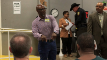 Channing speaks to the group at Union Gospel Mission of Tarrant County.