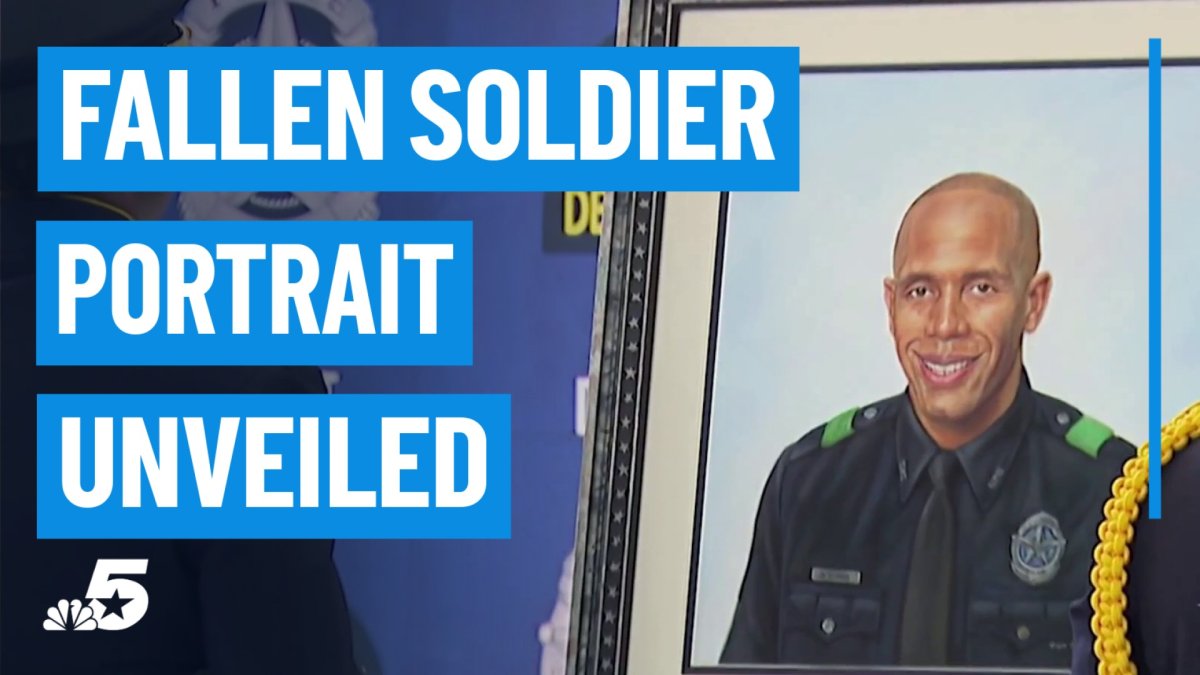 Dallas police honor fallen officer Darron Burks with portrait unveiling