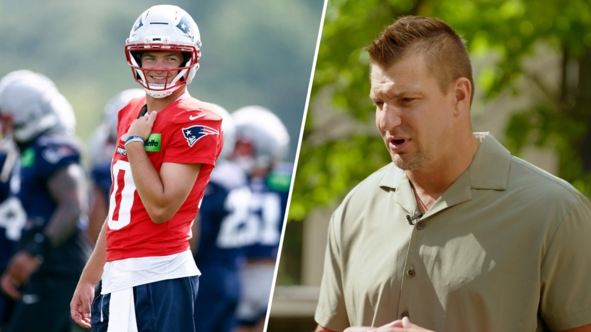 Gronkowski Sees Shades of Brady in Patriots' Drake Maye