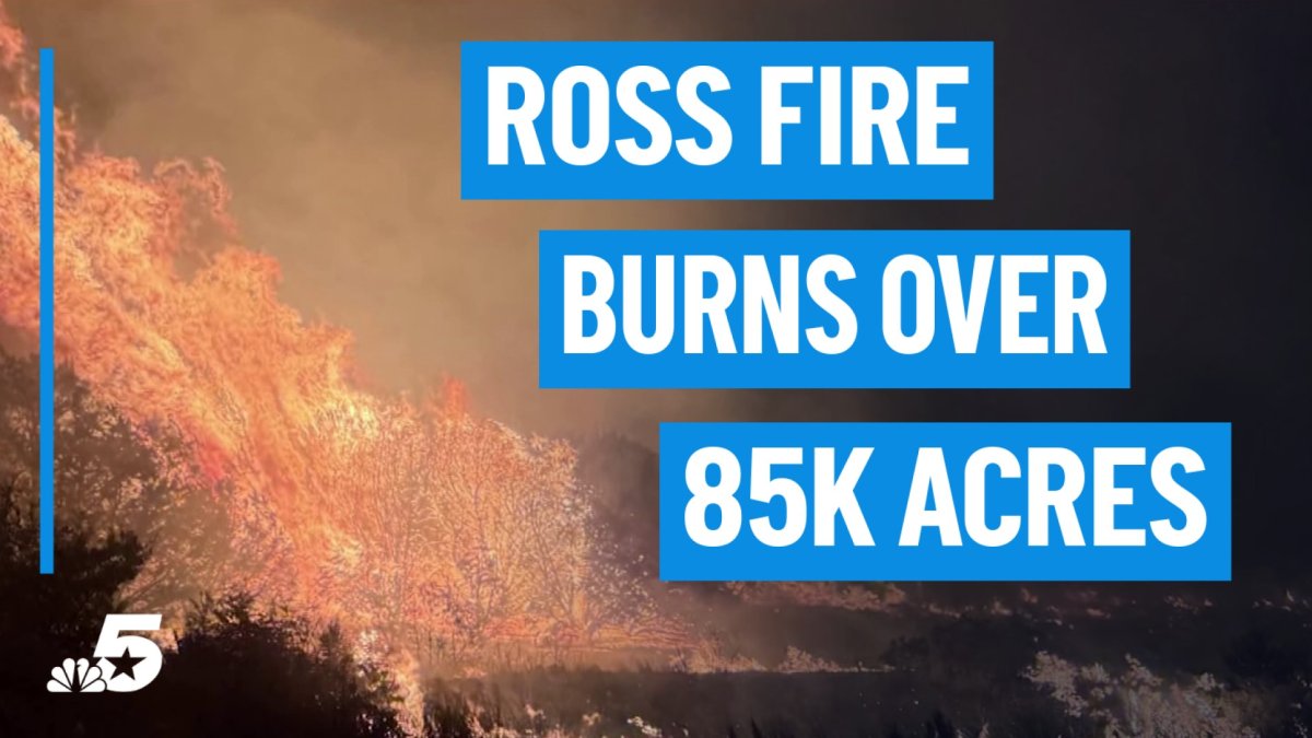 Ross Fire burns over 85K acres, 26% contained