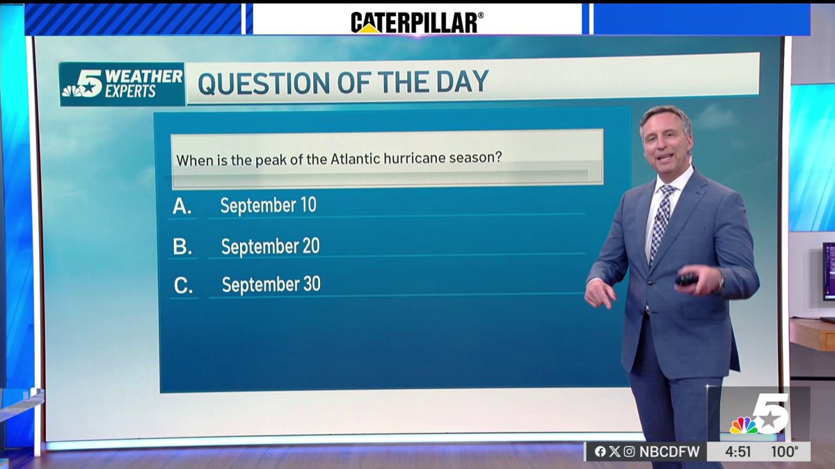 Weather Quiz: ‘When is the peak of Atlantic hurricane season?"