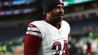 FILE – Washington Commanders linebacker Von Miller (24) looks on after an NFL football game against the Philadelphia Eagles, on Jan. 4, 2026, in Philadelphia.