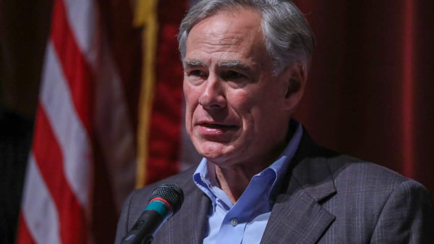 TEXAS – UVALDE, MAY 27: Texas Governor Greg Abbott speaks during a press conference about the mass shooting at Uvalde High School on May 27, 2022 in Uvalde, Texas. (Photo by Yasin Ozturk/Anadolu Agency via Getty Images)