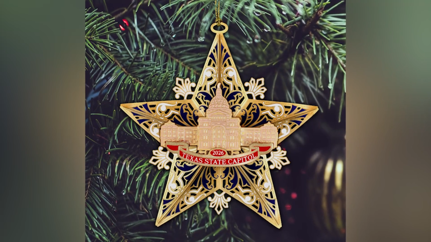 Image of the 2026 Texas Capitol ornament.