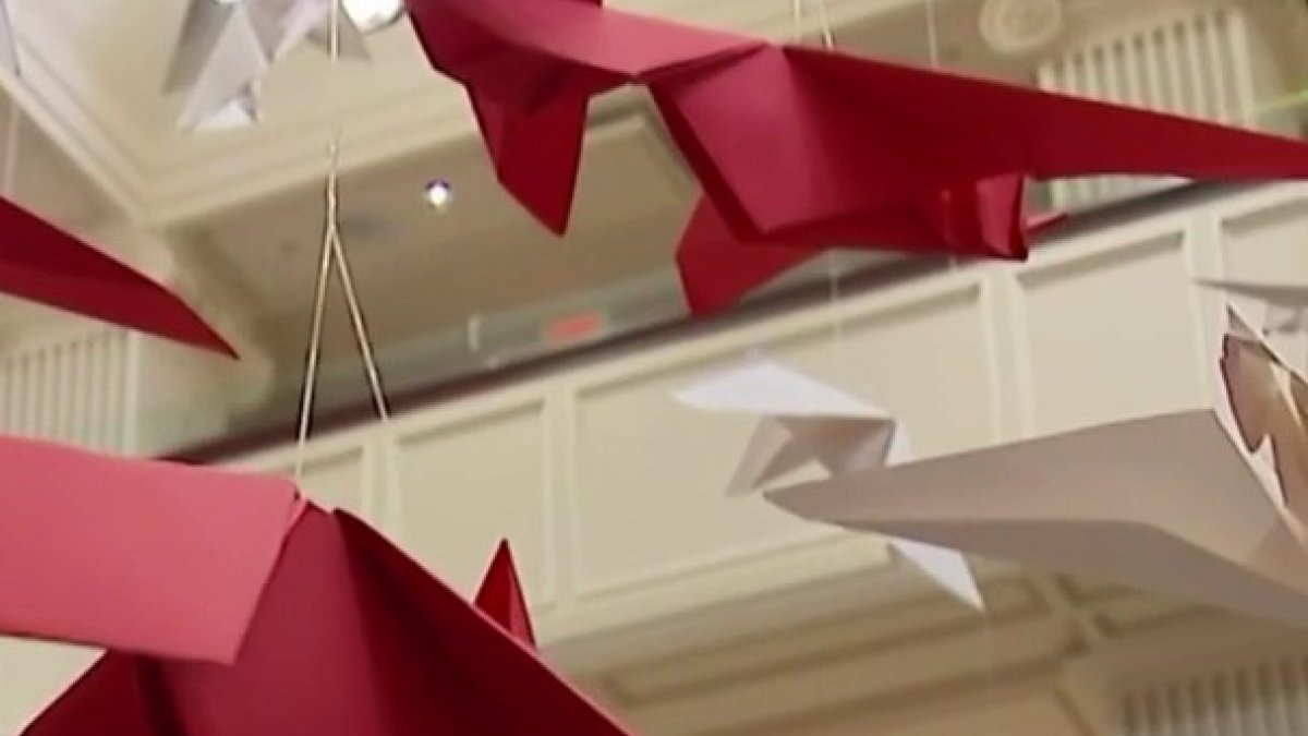 Origami art exhibit honor anniversary