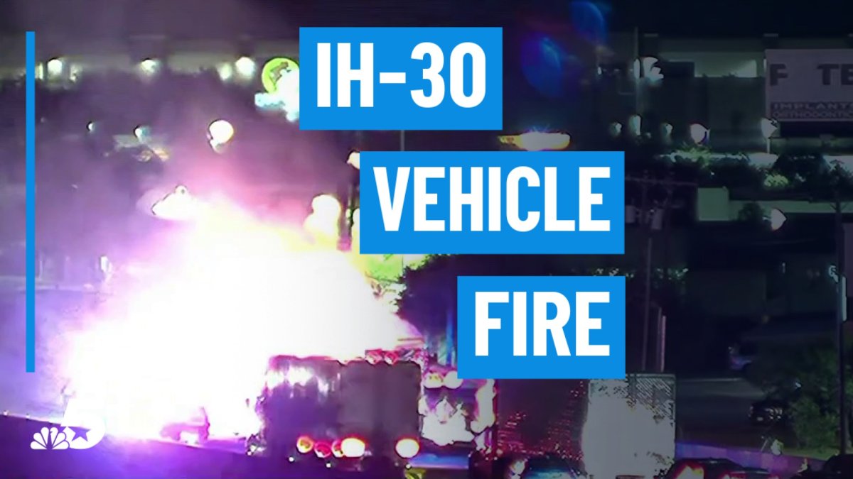 Vehicle fire on IH-30 at John King Boulevard