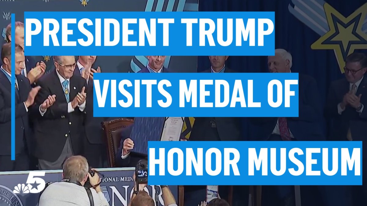 President Trump visits the Medal of Honor Museum in Arlington