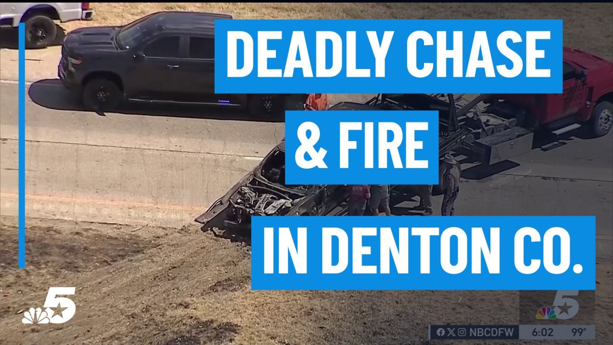 Suspect in Plano homicide dies after chase, fire in Denton County, police say