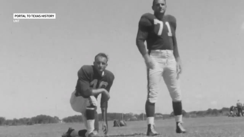 Members of the NFL’s Dallas Texans in the 1950s.