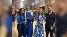 Habib Dwabe, center, and his family.