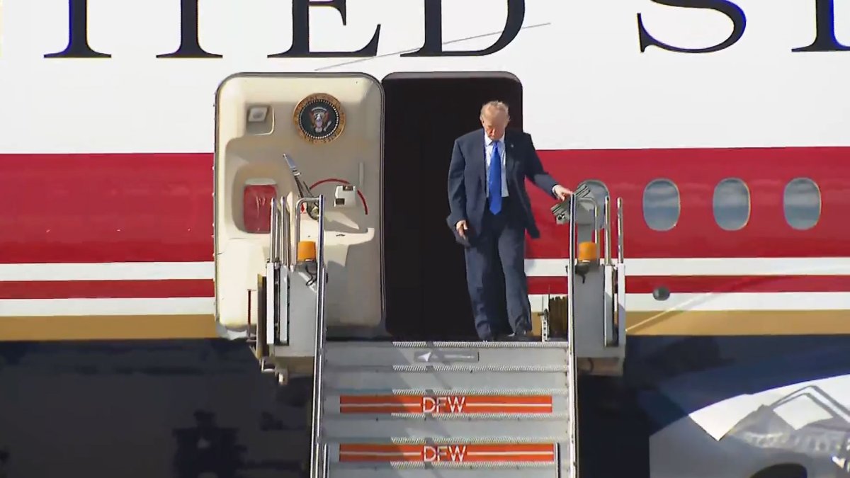 Photo: nbcdfw.com Trump Arrives in Dallas for First-Ever RNC Midterm Convention