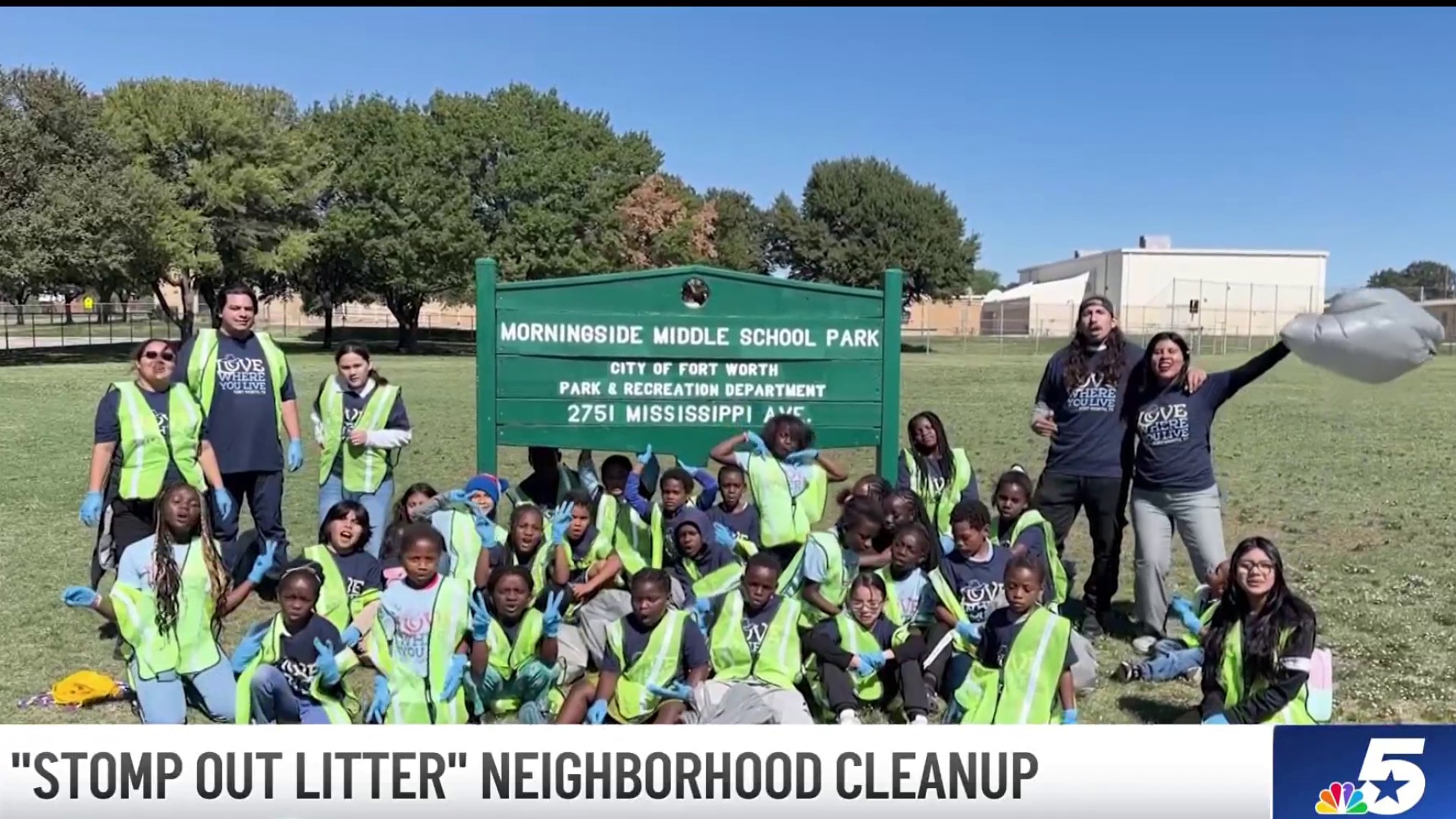 nbcdfw.com - Vince Sims - 'Stomp Out Litter': Kids help clean up Morningside Park in community-wide effort
