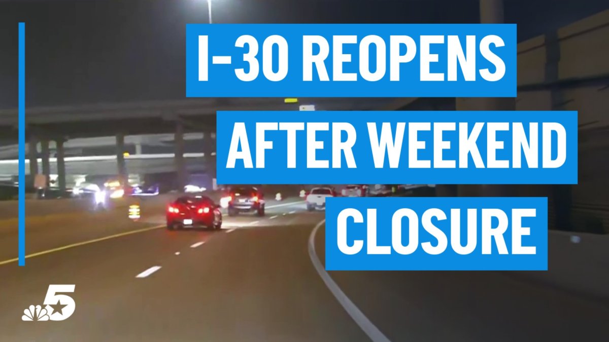 I-30 reopens after weekend closure for construction