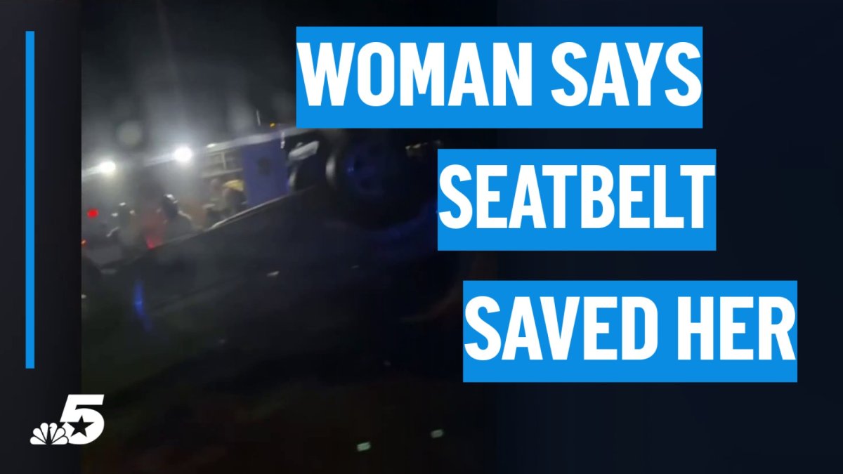 Woman credits seat belt with saving her life in Fort Worth crash