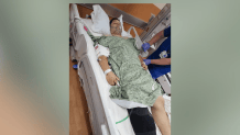 The crash left Rodriguez with extensive injuries, including a broken clavicle, broken ribs, a punctured lung, a broken pelvis and a ruptured bladder.