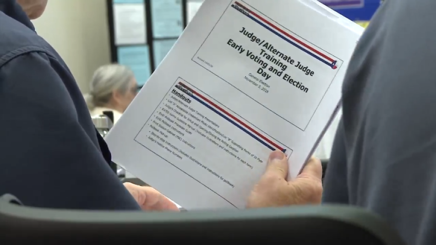 Collin County Poll workers prepare for November elections.