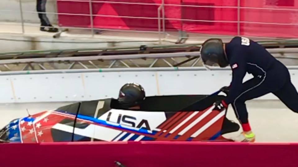Watch: Texan Justin Olsen's Final 2-Man Bobsled Run