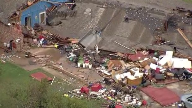 Aerial photos of storm damage in HIllsboro