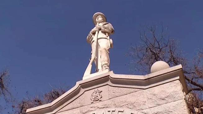 denton confederate statue stays display denouncing slavery to be denton monument works