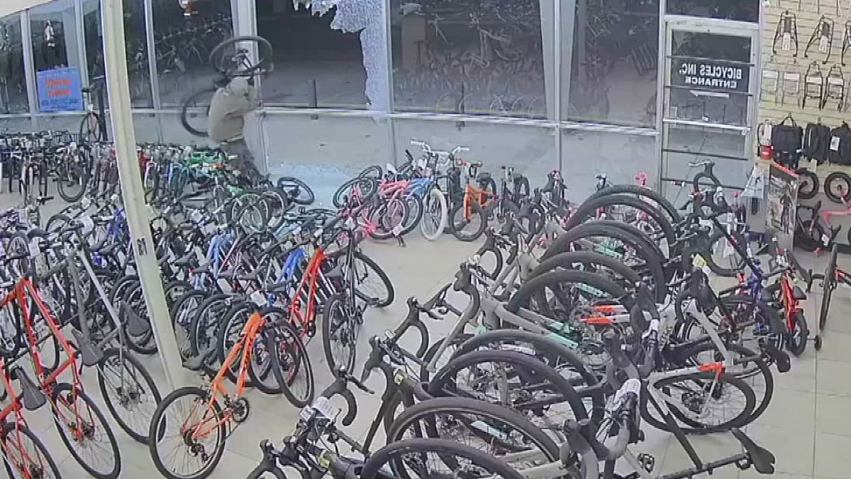 Surveillance Video Shows Smash and Grab at FW Bicycle Shop