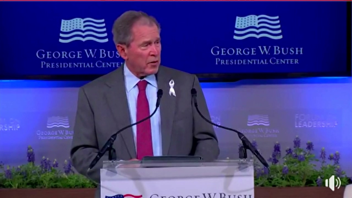 George W. Bush Opens Leadership Forum at Bush Center, Discusses Mother's Death