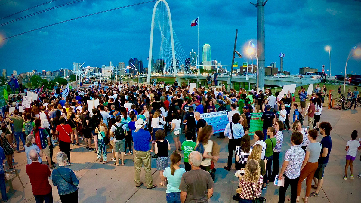 Demonstrators in Dallas Join Global 'Climate Strike'