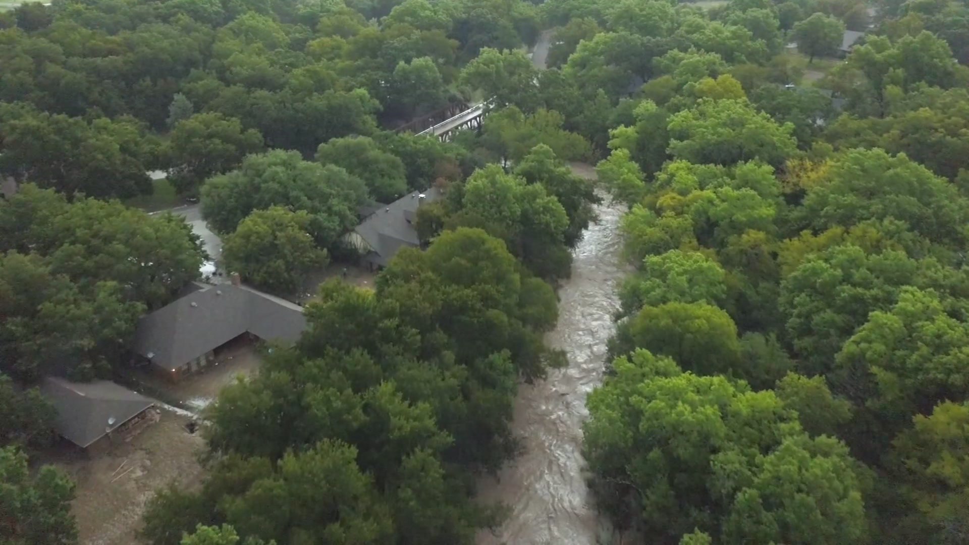 Aerial Video of Ellis Co. Flooding