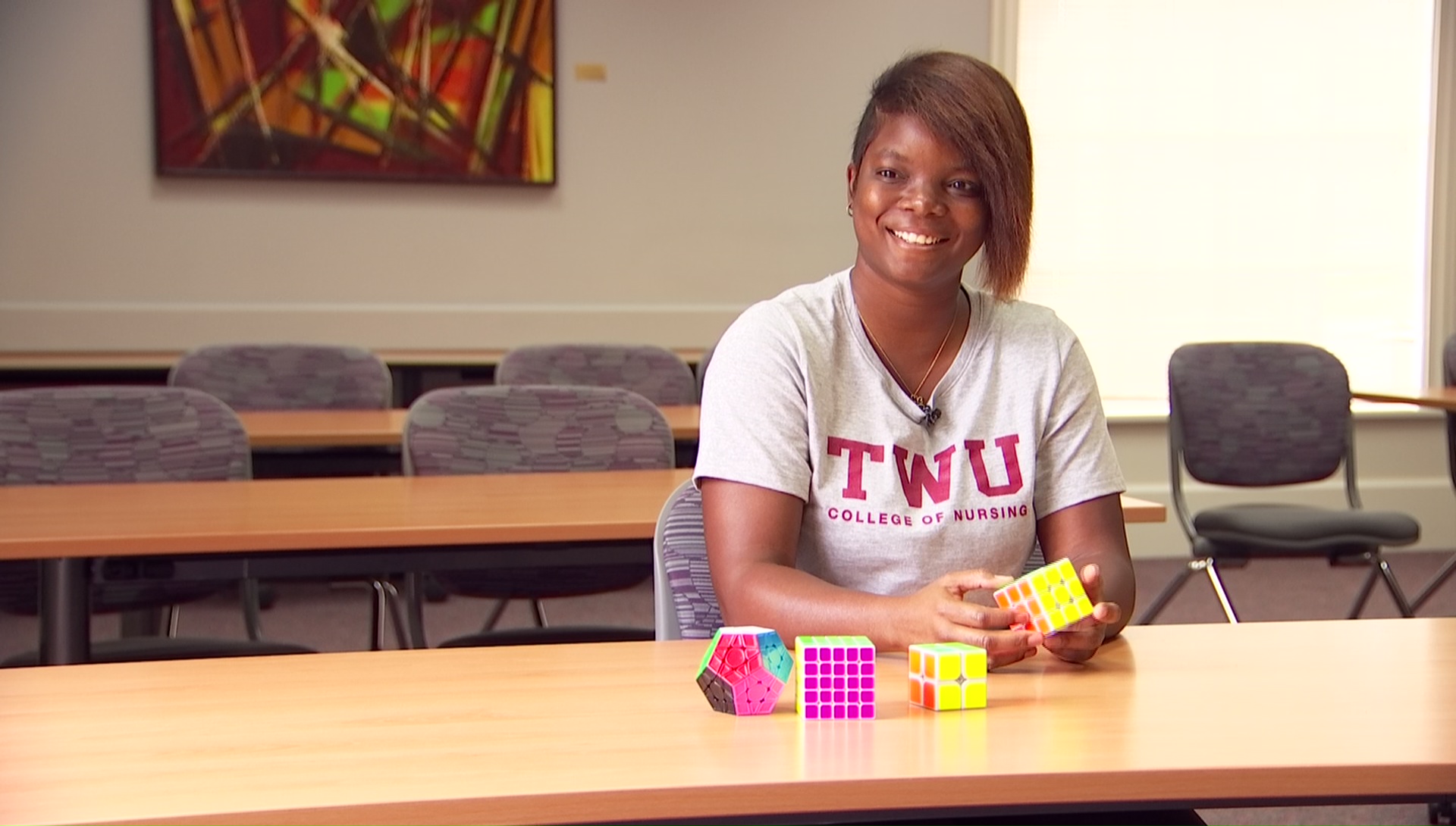 TWU Student Heading to National Rubik’s Cube Competition