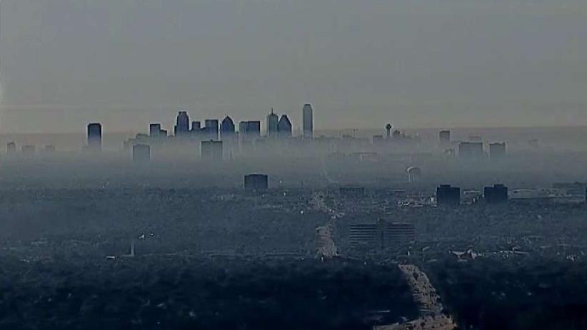 Smoke Inversion Leads to Hazy Skies Over DFW