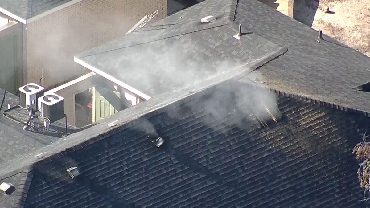 Arlington Firefighters Battle Apartment Fire
