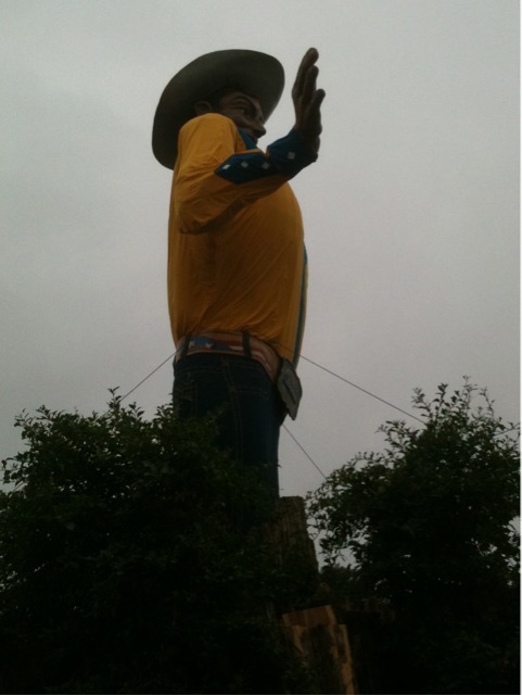 Big Tex Lifted Into Place Friday Morning