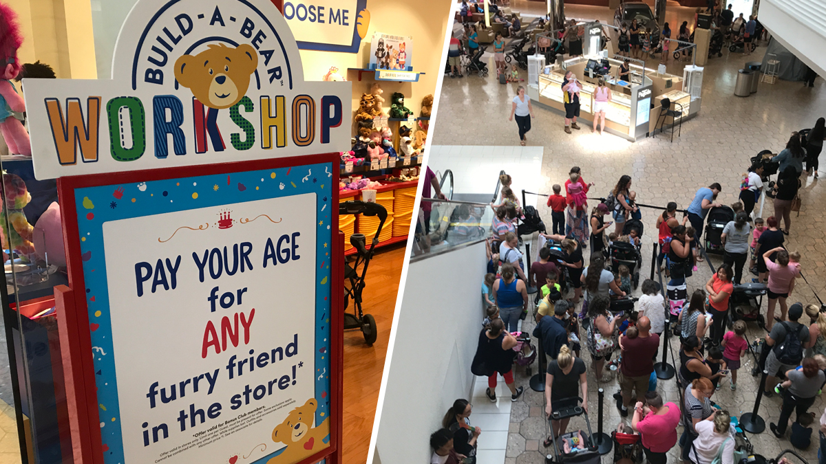 Build-a-Bear Closes Lines for 'Pay Your Age Day'