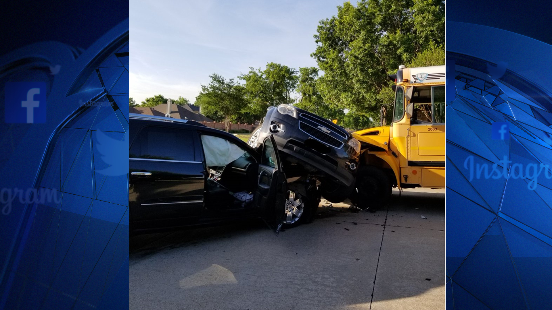 Frisco School Bus Crash Closes Street; Minor Injuries