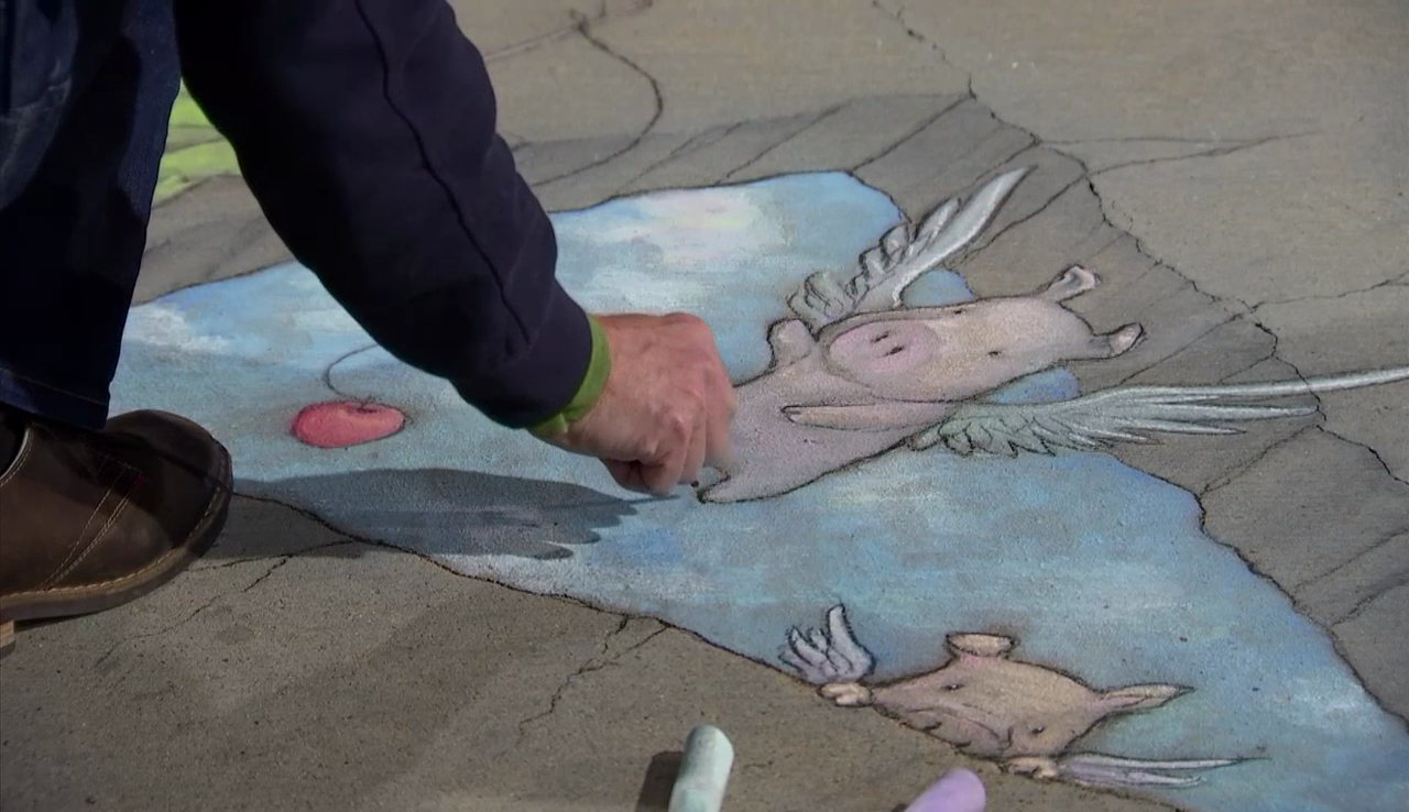 Watch a 3D Street Chalk Artist at Work