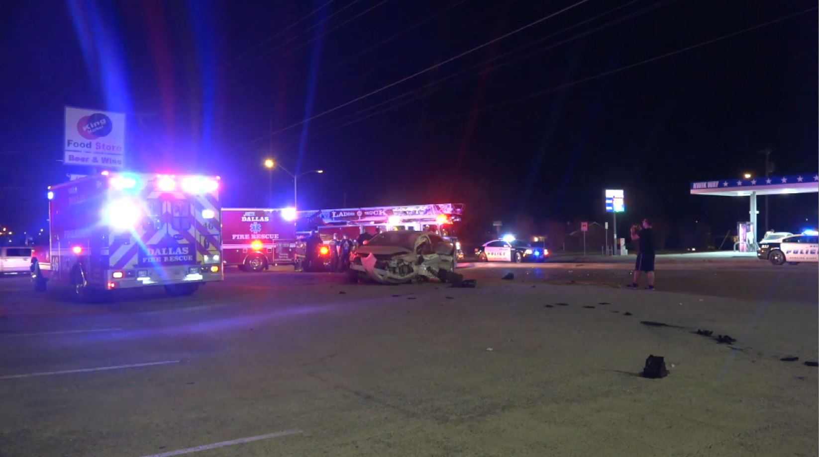 Driver Crashes Into Dallas Fire Engine